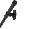 Living and Home 1/1.5/2/3M Matte Black Industrial Pipe Stair Handrail, 32mm Diameter Galvanized Steel Wall Mount Stair Rail with Complete Installation Hardware Kit for Indoor Steps