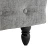 Living and Home Left Hand Facing Chenille Chaise Lounge with Storage and Pillow, Grey