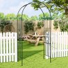Living and Home Black Garden Metal Arch, 115cm W x 56cm D x 231cm H