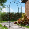 Living and Home Black Garden Metal Arch, 115cm W x 56cm D x 231cm H