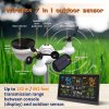 Living and Home Wifi Colour Digital Weather Station with 7-in-1 Solar-Powered Outdoor Sensor