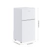 51L Freestanding Top Freezer Fridge with Adjustable Shelves, Bottle Storage Rack