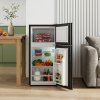 51L Freestanding Top Freezer Fridge, Black