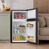 70L Freestanding Top Freezer Fridge with Adjustable Shelves, Bottle Storage Rack