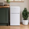 70L Freestanding Top Freezer Fridge, White