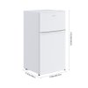70L Freestanding Top Freezer Fridge, White