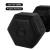 Living and Home Pair of 3KG Hex Dumbbells with Non-slip Grip