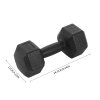 Living and Home Pair of 3KG Hex Dumbbells with Non-slip Grip