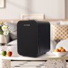 18L Dual-Use Mini Refrigerator with Handle, Mini Fridge, Black