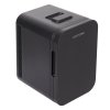 18L Dual-Use Mini Refrigerator with Handle, Mini Fridge, Black
