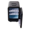 18L Dual-Use Mini Refrigerator with Handle, Mini Fridge, Black