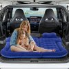 Living and Home Portable Car Air Mattress with Pillows and Inflation Pump, Blue