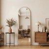 Living and Home Modern Arched Metal Floor Mirror