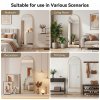 Living and Home Modern Arched Metal Floor Mirror