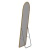 Living and Home Modern Arched Metal Floor Mirror