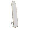 Living and Home Modern Arched Metal Floor Mirror