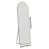 Living and Home Modern Arched Metal Floor Mirror