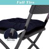 Living and Home 4Pcs Soft Thicken Tatami Seat Cushions, Seat Pads, 40cm W x 40cm D x 5cm H, Dark Blue
