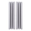 Pair of Solid Colour Grommet Top Polyester 100% Blackout Curtains with Stainless Steel Grommets, Light Grey, 117cm W x 137cm H