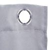Pair of Solid Colour Grommet Top Polyester 100% Blackout Curtains with Stainless Steel Grommets, Light Grey, 117cm W x 137cm H