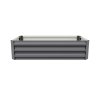 Living and Home Grey Galvanised Steel Raised Garden Bed Planter Box, 100cm W x 60cm D x 30cm H