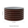 Living and Home 80cm Dia x 43cm H Round Metal Raised Garden Bed Planter Box