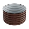Living and Home 80cm Dia x 43cm H Round Metal Raised Garden Bed Planter Box