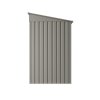 Living and Home 6.36 x 3.97FT Pent Roof Metal Garden Storage Shed with Lockable Sliding Doors, Matte Grey Sparkling