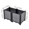 60cm W Rectangular Plastic Raised Garden Bed Planter Box with Water Reservoir