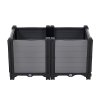 60cm W Rectangular Plastic Raised Garden Bed Planter Box with Water Reservoir