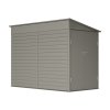 Living and Home 4.71 x 8.86FT Metal Pent Roof Garden Storage Shed, Grey
