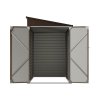 Living and Home 4.71 x 8.86FT Metal Pent Roof Garden Storage Shed, Brown Wood Grain
