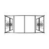 Black Garden Metal Arch, 110cm W x 45cm D x 230cm H