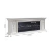 Living and Home TV Stand Electric Fireplace Adjustable Flame with Remote