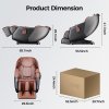 Living and Home Zero Gravity Full Body Massage Chair, PU Leather Electric Recliner with Back Heating, Bluetooth Speaker, Foot Rollers, Airbag Massage, USB Charging & Handheld Remote