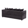 Chenille Upholstered 3-Seater Corner Sofa with Footstool