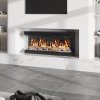 50inch 3-Sided Freestanding Smart Electric Fireplace with Remote Control, 12 Flame Colours and 5 Brightness Modes