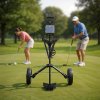 2 Wheel Folding Golf Push Pull Cart with Convenient Handle