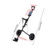 2 Wheel Folding Golf Push Pull Cart with Convenient Handle