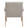 Linen Upholsteried Armchair with Wooden Legs