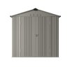 Living and Home 6.56 x4.07FT Grey Aluminium Color Metal Storage Shed, Apex Roof with Lockable Hinged Doors & Vents