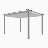 Living and Home 13x10ft Aluminium Pergola with Retractable Roof