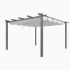 Living and Home 13x13ft Aluminium Pergola with Retractable Roof