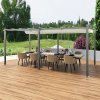 Living and Home 10x20ft Aluminium Pergola with Retractable Roof