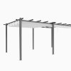 Living and Home 10x20ft Aluminium Pergola with Retractable Roof