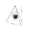 Living and Home Halloween Witch Cauldron on Tripod with Light Strip