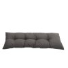Dark Grey Rectangular Tufted Bench Cushion Seat Pad