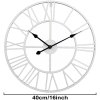 Vintage Wall Clock with Roman Numerals for Home Decor