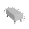 Rectangular Tofu-shaped Footrest with Solid Wooden Legs