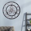 Industrial Large Retro Silent Wall Clock for Home Decor